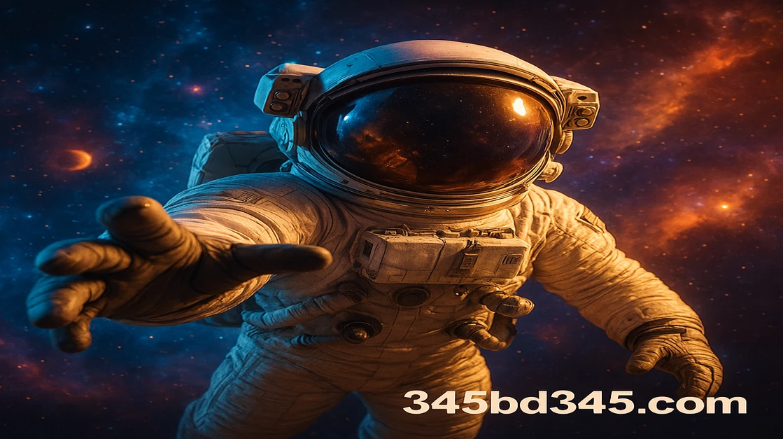 bd345-এ স্পেসম্যান-গেমটির সাথে মহাজাগতিক যাত্রা শুরু করুন। একজন নভোচারী একটি উজ্জ্বল গ্যালাক্সিতে ভাসছে, নক্ষত্র ও গ্রহগুলোর মাঝে একটি সাহসী অভিযানের জন্য প্রস্তুত।